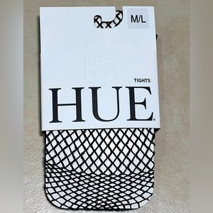 HUE Metallic Net Tights Socks hosiery M/L